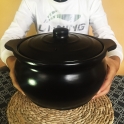 Nồi đất kho cá 3L tráng men đen NodaCook