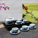 Tách uống trà đẹp dáng quả hồng xanh giả cổ