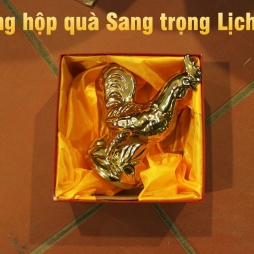 Tượng gà vàng Sang trọng làm quà tặng gốm sứ Bát Tràng