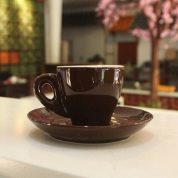 Tách cà phê espresso men nâu