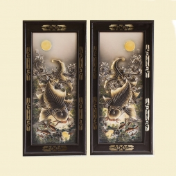 Tranh sứ Lý Ngư Vọng Nguyệt_03