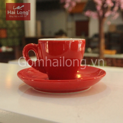 Tách cà phê espresso men đỏ