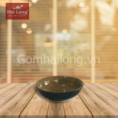 Bát mắm to đen lòng gốm 