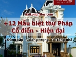 Mẫu Biệt thự kiểu Pháp 1-2-3 Tầng từ Cổ điển đến Hiện đại