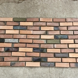 Gạch thẻ 03 tone màu phối màu hỏa biến (Nhiều màu cháy)