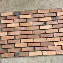 Gạch thẻ 03 tone màu phối màu hỏa biến (Ít màu cháy)