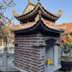 Gạch thất xây lầu thờ ngoài trời