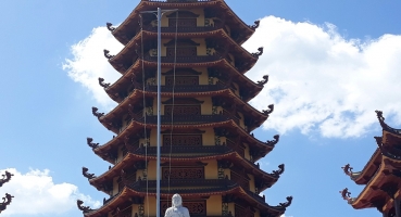 Ngói âm dương men cánh gián Hải Long lợp Chùa Xá Lợi Phật Ngọc