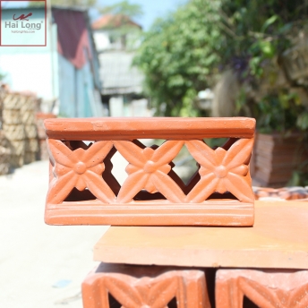 Ngói bò hoa chanh đất nung 3 hoa 01