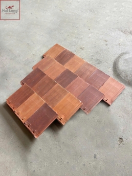 Ngói ManVillas máu vân gỗ nâu đỏ 01