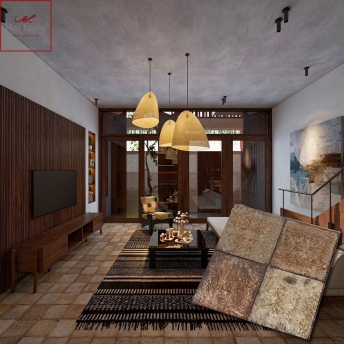 Gạch mộc sống Chậm màu Hoa Đào Tây Bắc