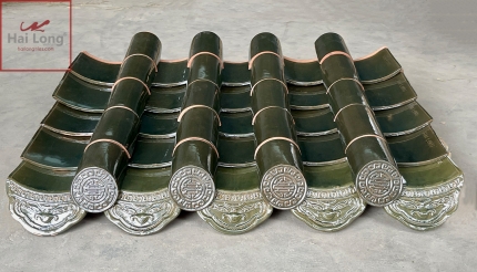 ngói âm dương men xanh rêu cổ