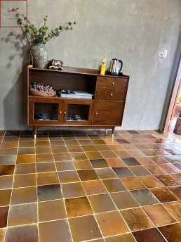 Gạch men hoàng thổ ứng dụng kiến trúc vintage 01