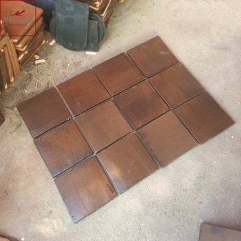 gạch lát sân nâu gấm cổ Bát Tràng gạch lát sân nâu gấm cổ Bát Tràng