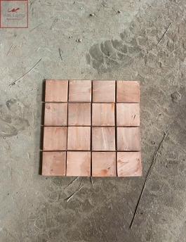 Gạch lát sân vườn 10x10cm - Tone màu trắng vàng