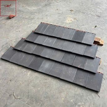 ngói phẳng men ghi xám đá