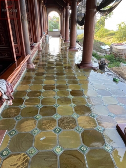 gạch bát giác lát sân